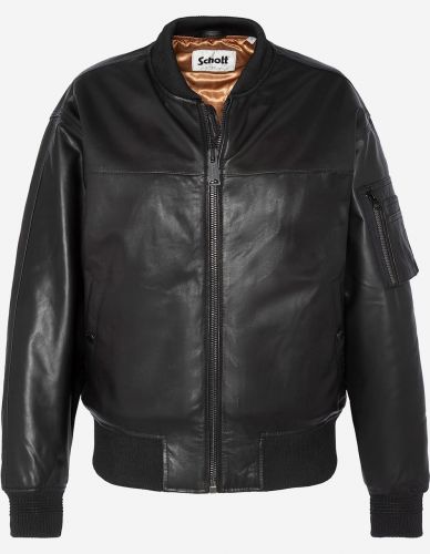 Blouson bomber, cuir d'agneau